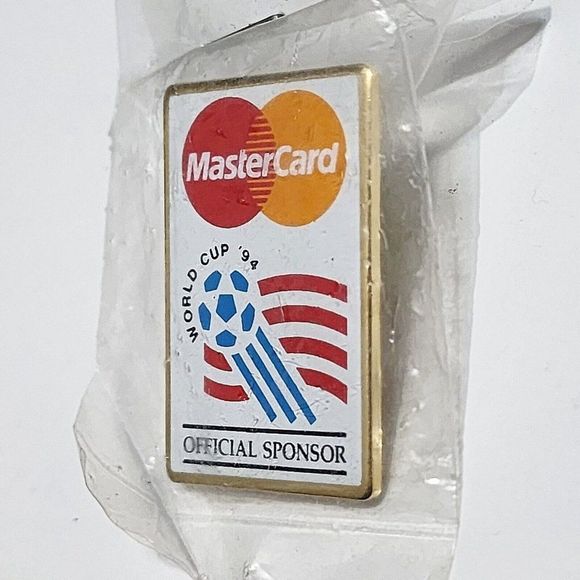 1994 FIFA Soccer World Cup USA Team Lapel Pin Mastercard Official Sponsor Rare - Picture 4 of 7